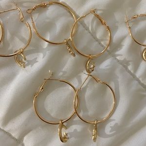 Star hoop earrings brandy melville Clearance